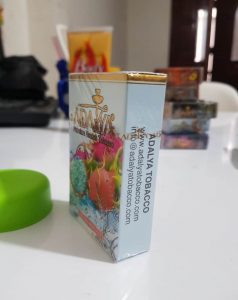 Mã vạch và thông tin xuất xứ trên bao bì hộp Adalya vị Thanh long